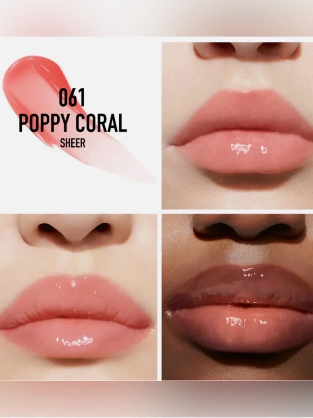 Dior Lip Gloss — Coral Peach Shine color number #061